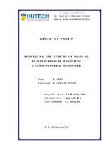 Hoàn thiện kỹ thuật thu thập bằng chứng kiểm toán trong kiểm toán BCTC tại công ty TNHH kiểm toán M&H