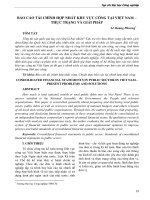 Báo cáo tài chính hợp nhất khu vực công tại Việt Nam - Thực trạng và Giải pháp