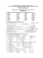 thi năng khiếu tiếng Anh lớp 7