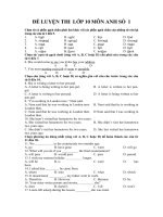 ĐỀ LUYỆN THI  LỚP 10 MÔN ANH SỐ  1