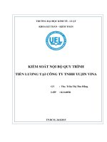 Tiểu luận kế toán   kiểm toán kiểm soát nội bộ chu trình tiền lương tại cty TNHH yujin vina