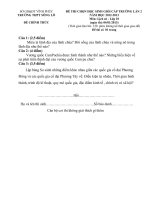 Đề thi học sinh giỏi môn Lịch sử lớp 10 chọn lọc số 14