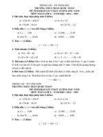 ĐỀ KHẢO SÁT CHẤT LƯỢNG ĐẦU NĂM LỚP 6 MỚI NHẤT