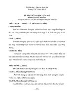 Đề thi thử đại học môn lịch Sử (10)