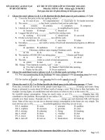 đề thi vào 10 môn tiếng Anh (Tp. HCM 2012 - 2013)