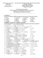 đề thi vào 10 chuyên Anh (Hải Dương 2012)