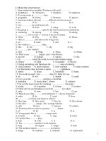 ĐỀ Ôn tập thi HKI tiếng Anh lớp 7 (Phần 2)