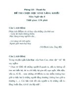 Thi học sinh giỏi văn 8 Huyện Thanh Ba