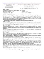 Đề thi học sinh giỏi Hóa học 9 cấp tỉnh năm 2013 - 2014 số 21