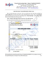 BÀI TEST ĐẦU VÀO LỚP EXCEL NÂNG CAO