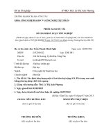 Xác định hàm lượng một số ion kim loại nặng (cd, pb) trong rau xanh bằng phương pháp chiết trắc quang