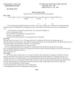 Đề thi vào lớp 10 môn Hóa học số 9