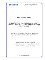 Giải pháp nâng cao chất lượng dịch vụ của nhà hàng May Flower tại khách sạn May Flower