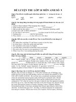 ĐỀ LUYỆN THI  LỚP 10 MÔN ANH SỐ  9
