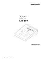 Hướng dẫn sử dụng máy đo pH Schott Instruments