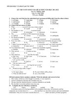 thi vào 10 tiếng Anh (Tây Ninh 2011)