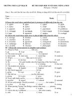 Đề anh 8 - sưu tập đề kiểm tra, thi học sinh giỏi tiếng anh 8 tham khảo bồi dưỡng  (183)