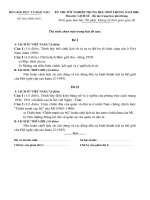 Đề thi tốt nghiệp Phổ thông hệ Bổ túc năm 2006 môn lịch sử