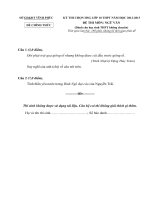 ĐỀ THI môn NGỮ văn   kỳ THI học SINH GIỎI lớp 10 THPT năm học 2012 2013