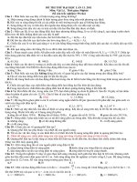 Đề thi thử đại học môn Vật lý (9)