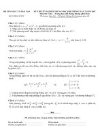 Đề thi tốt nghiệp môn toán THPT 2007 không phân ban lần 2