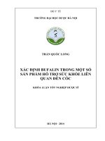 Xác định bufalin trong một số sản phẩm hỗ trợ sức khỏe liên quan đến cóc