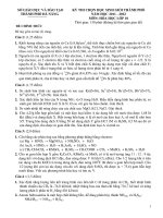 Đề thi vào lớp 10 môn Hóa học số 34