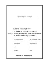 CHUYÊN đề sự hài LÒNG của KHÁCH HÀNG về DỊCH vụ đào tạo tại TRUNG tâm QUẢN TRỊ MẠNG và AN NINH MẠNG ATHENA