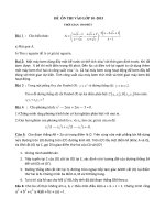 đề on thi vào lớp 10 năm 2015