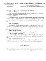 Đề thi thử đại học môn lịch Sử (4)