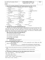 Đề anh 8 - sưu tập đề kiểm tra, thi học sinh giỏi tiếng anh 8 tham khảo bồi dưỡng  (130)