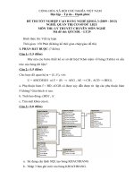 Đề thi tốt nghiệp cao đẳng nghề ngành quản trị cơ sở dữ liệu phần lý thuyết và đáp án mã (29)