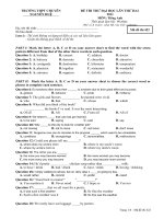 Đề thi thử đại học môn Tiếng Anh (19)