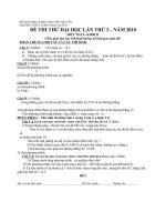 Đề thi thử đại học môn Toán (24)