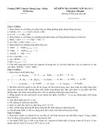 Đề thi học sinh giỏi Hóa học lớp 10 chọn lọc số 11