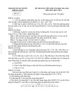 KÌ THI CHỌN GIÁO VIÊN GIỎI HUYỆN BÁ THƯỚC 2011-2012 - CHUYÊN MÔN 1