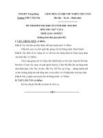 Đề kiểm tra học kì 1 môn ngữ văn lớp 6