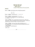 Đề kiểm tra học kì II môn toán 9 năm học 2014 - 2015(Đề số 12 có đáp án)