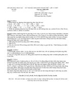 Đề thi học sinh giỏi môn Hóa học lớp 11 chọn lọc số 38