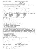Đề anh 8 - sưu tập đề kiểm tra, thi học sinh giỏi tiếng anh 8 tham khảo bồi dưỡng  (37)
