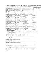 Đề anh 8 - sưu tập đề kiểm tra, thi học sinh giỏi tiếng anh 8 tham khảo bồi dưỡng  (242)