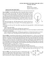 Đề thi chọn học sinh giỏi lớp 12 môn vật lý