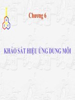 khảo sát hiệu ứng dung môi