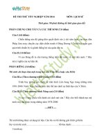 Đề thi thử tốt nghiệp môn Lịch Sử năm 2014 trường THPT chuyên Phan Bội Châu - Nghệ An