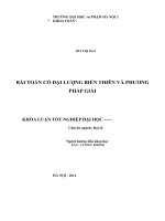 Bài toán có đại lượng biến thiên và phương pháp giải
