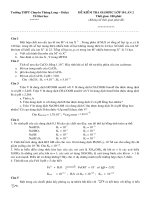 Đề thi học sinh giỏi Hóa học lớp 10 chọn lọc số 15