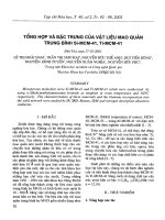 bài báo khoa học   tổng quan và đặc trưng của vật liệu mao quản trung bình si MCM 41, ti  MCM 41