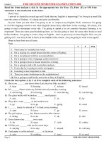 Đề anh 8 - sưu tập đề kiểm tra, thi học sinh giỏi tiếng anh 8 tham khảo bồi dưỡng  (131)