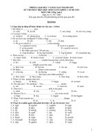 đề thi năng khiếu môn anh  lớp 6