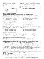 Đề kiểm tra định kì Hóa học lớp 9 số 5